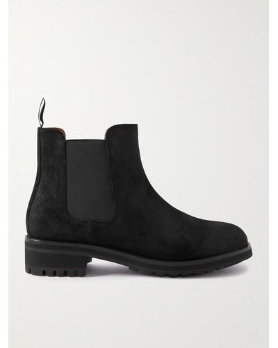 Polo Ralph Lauren Bryson Oiled-suede Chelsea Boots - Black