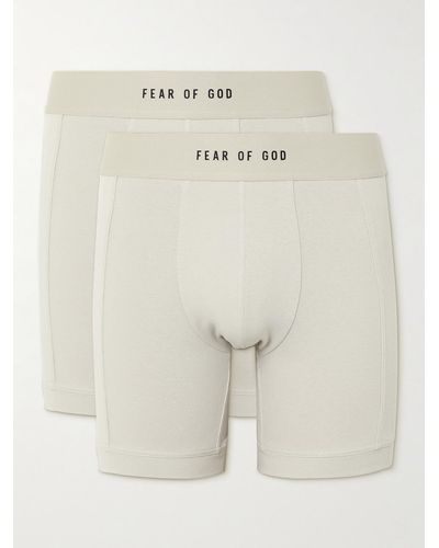 Fear Of God Two-pack Stretch-cotton Jersey Boxer Briefs - Grey