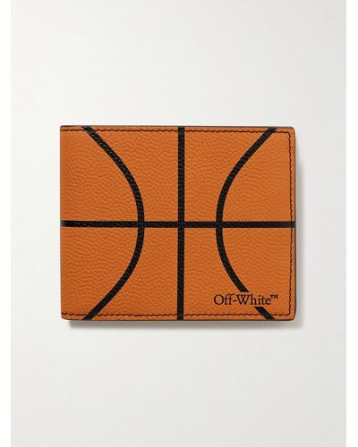 Off-White c/o Virgil Abloh Portafoglio Bi-Fold "Basketball" - Arancione
