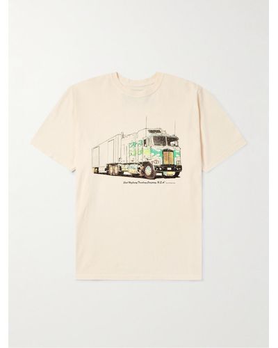 One Of These Days Lost Highway Trucking T-Shirt aus Baumwoll-Jersey mit Print - Natur
