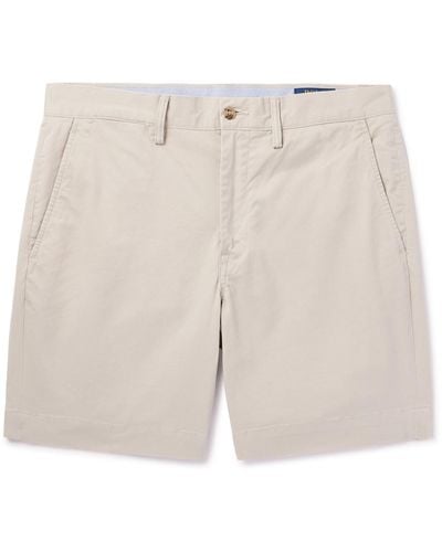 Polo Ralph Lauren Straight-leg Stretch-cotton Twill Shorts - Natural