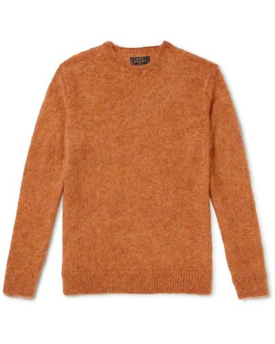 Beams Plus Mohair-blend Sweater - Orange