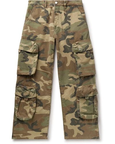Amiri Utility Straight-leg Camouflage-print Cotton-twill Cargo Pants - Green