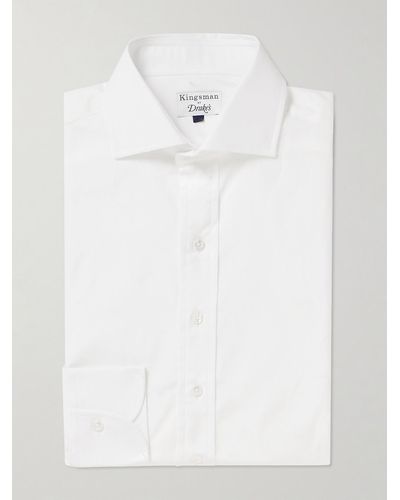Kingsman Drake's Cotton Oxford Shirt - White