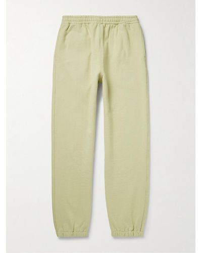 AURALEE Tapered Cotton-jersey Joggers - Green