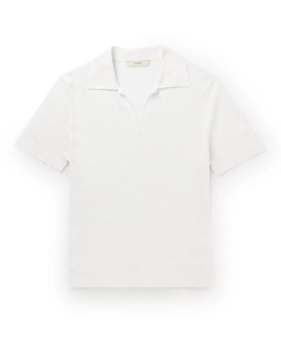James Purdey & Sons Slim-fit Cotton Polo Shirt - White