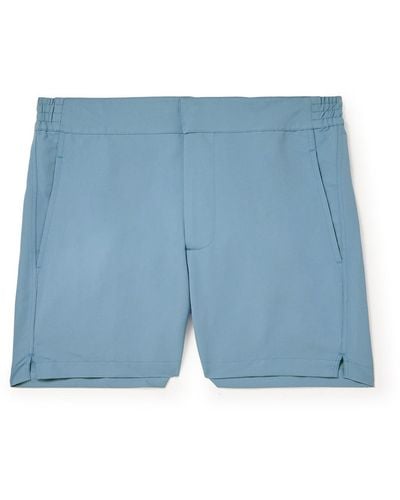 Frescobol Carioca Slim-fit Mid-length Recycled Swim Shorts - Blue