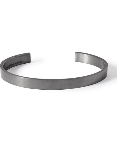 Le Gramme 21g Brushed Sterling Silver Cuff - White