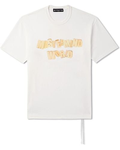 MASTERMIND WORLD Logo-print Cotton-jersey T-shirt - White