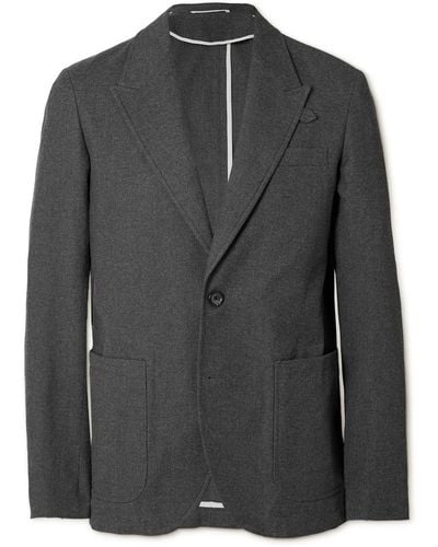 Oliver Spencer Mansfield Cotton And Wool-blend Suit Jacket - Black