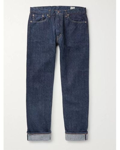Orslow Jeans in denim cimosato slim-fit 107 - Blu