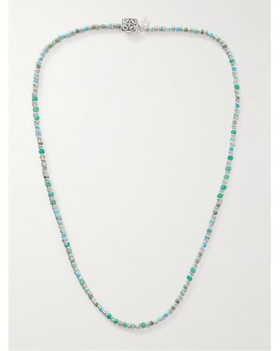 Peyote Bird Soho Silver Multi-stone Beaded Necklace - Natural