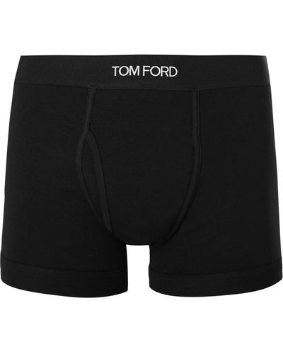 Tom Ford Stretch-cotton Boxer Briefs - Black