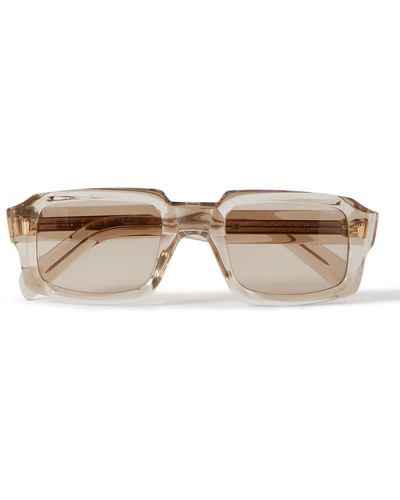 Cutler and Gross Rectangle-frame Acetate Sunglasses - Metallic