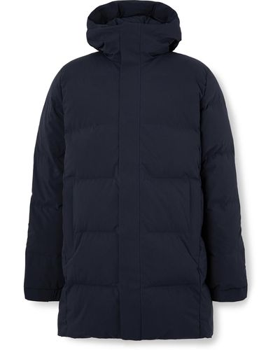 NN07 Golf 8181 Quilted Shell Hooded Down Jacket - Blue