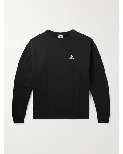 Nike ACG Sweatshirt aus "Therma-FIT"-Material mit Logostickerei - Schwarz