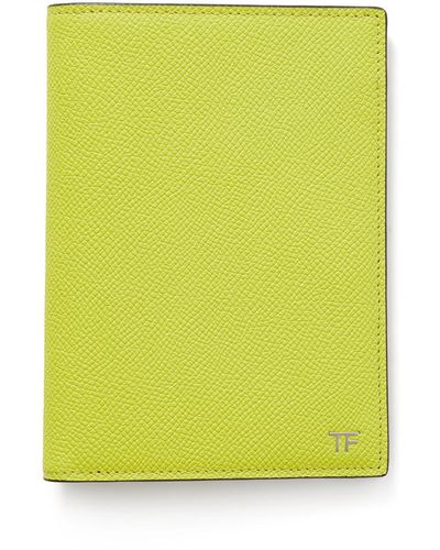 Tom Ford Full-grain Leather Passport Holder - Yellow
