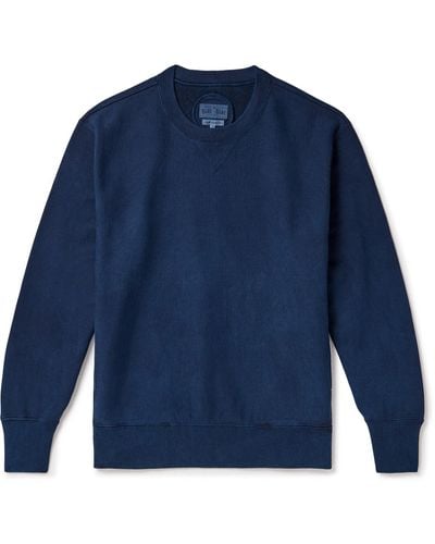 Blue Blue Japan Indigo-dyed Cotton-jersey Sweatshirt - Blue