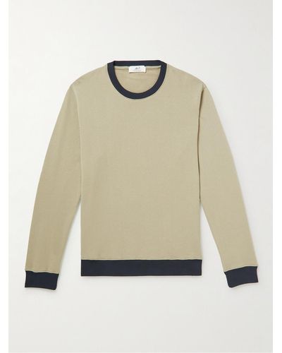 MR P. Colour-block Cotton-jersey Sweatshirt - Natural