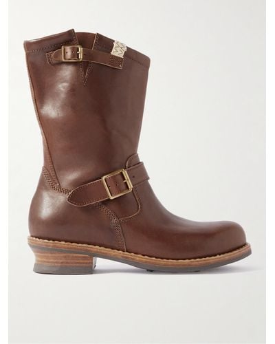 Visvim Landers Buckled Leather Boots - Brown