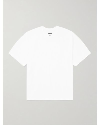 Neighborhood T-Shirt aus Baumwoll-Jersey mit Logoprint - Weiß