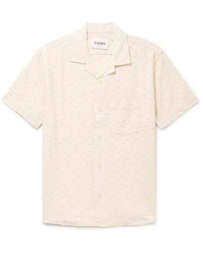 Corridor NYC Camp-collar Broderie Anglaise Cotton Shirt - White