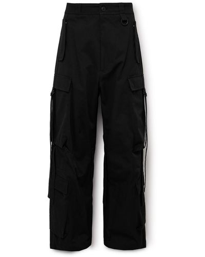 Givenchy Wide-leg Embellished Cotton-twill Cargo Pants - Black