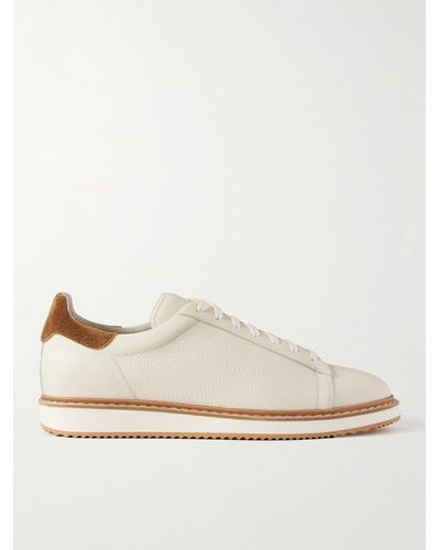 Brunello Cucinelli Leather Low-top Sneakers - Natural