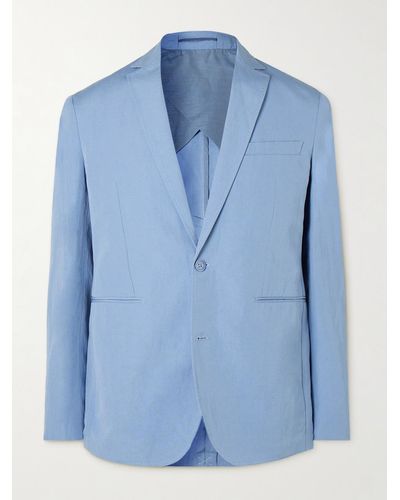 Orlebar Brown Garret Unstructured Linen And Cotton-blend Suit Jacket - Blue