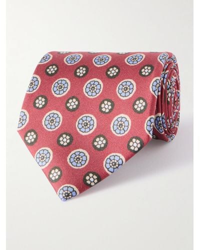 Charvet 8.5cm Printed Silk-twill Tie - Pink