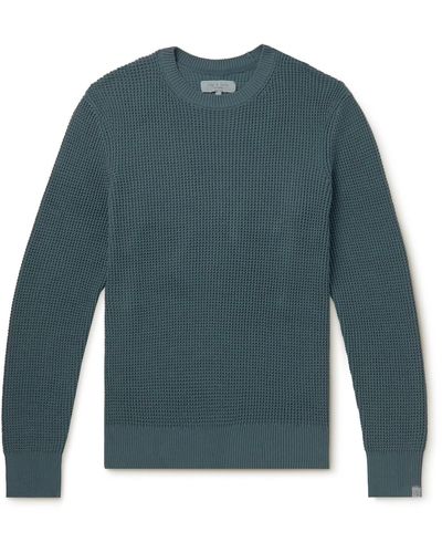 Rag & Bone Icons Dexter Waffle-knit Cotton Sweater - Green