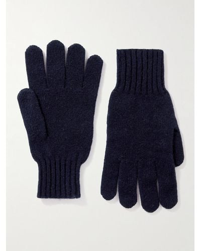 Rubinacci Handschuhe aus Kaschmir - Blau