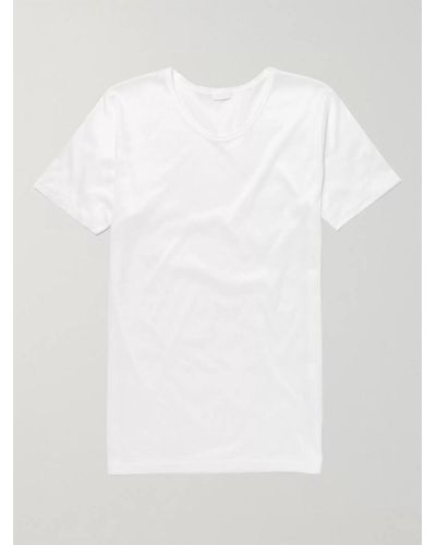 Zimmerli of Switzerland Royal Classic T-Shirt aus Baumwolle mit Rundhalsausschnitt - Weiß