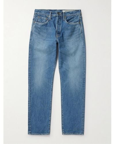 Kapital Monkey Cisco gerade geschnittene Jeans in Distressed-Optik - Blau