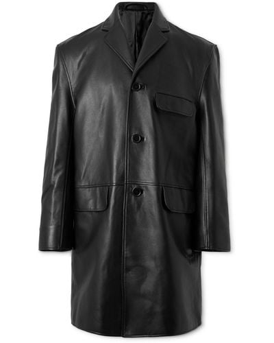 Simone Rocha Embellished Leather Coat - Black