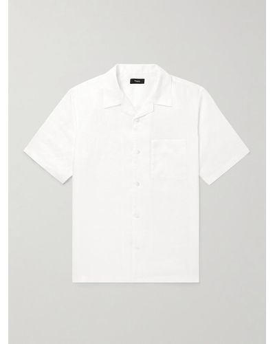 Theory Noll Camp-collar Linen Shirt - White
