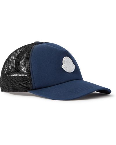 Moncler Genius 2 Moncler 1952 Logo-embroidered Cotton-twill And Mesh Baseball Cap - Blue
