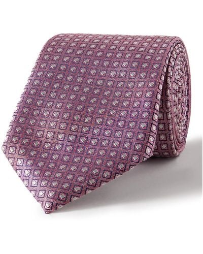 Canali 8cm Silk-jacquard Tie - Purple