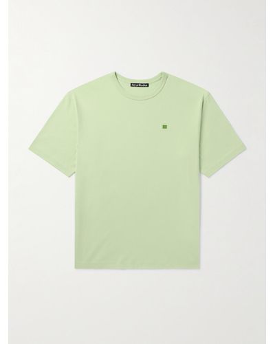 Acne Studios Exford Logo-appliquéd Cotton-jersey T-shirt - Green