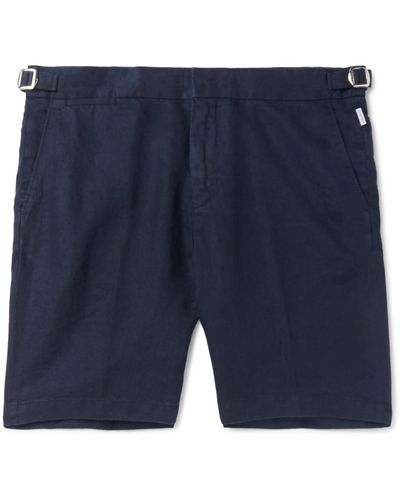 Orlebar Brown Norwich Slim-fit Linen Shorts - Blue