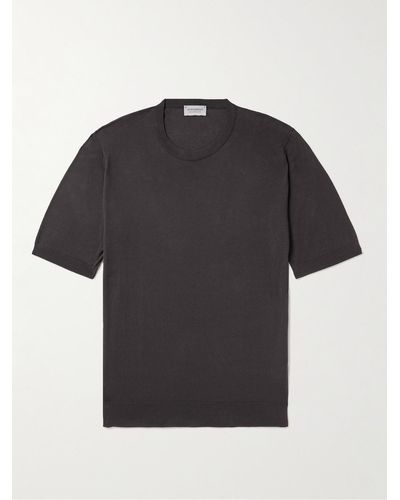John Smedley Kempton Slim-fit Sea Island Cotton T-shirt - Black