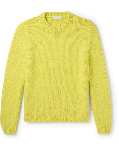 Gabriela Hearst Lawrence Brushed Cashmere Sweater - Yellow