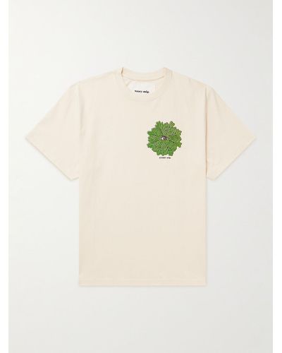 STORY mfg. Grateful Printed Organic Cotton-jersey T-shirt - Natural
