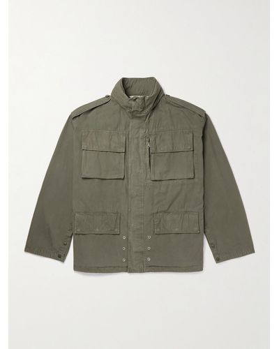 Aspesi Brushed Cotton-canvas Jacket - Green