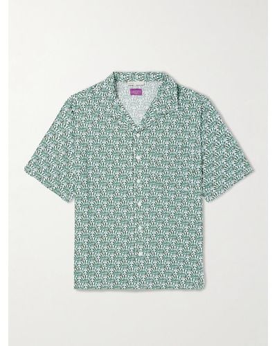 Onia Camp-collar Printed Woven Shirt - Blue