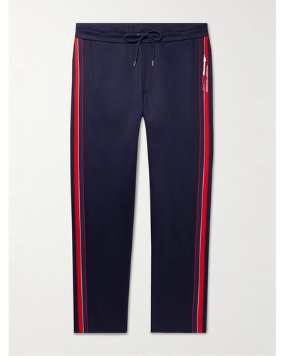 Moncler Straight-leg Striped Tech-jersey Sweatpants - Blue