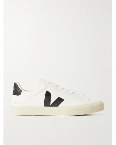 Veja Campo Rubber-Trimmed Leather Sneakers - Metallizzato