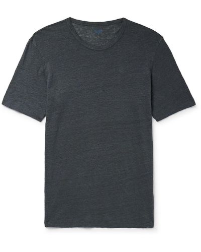 Hartford Slub Linen T-shirt - Black