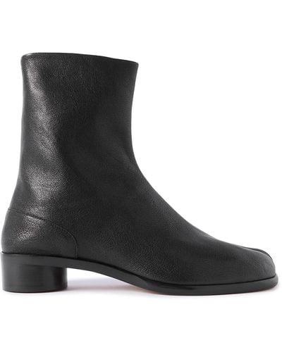 Maison Margiela Tabi Split-toe Full-grain Leather Chelsea Boots - Black