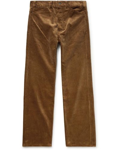 L.E.J Straight-leg Cotton-corduroy Pants - Brown
